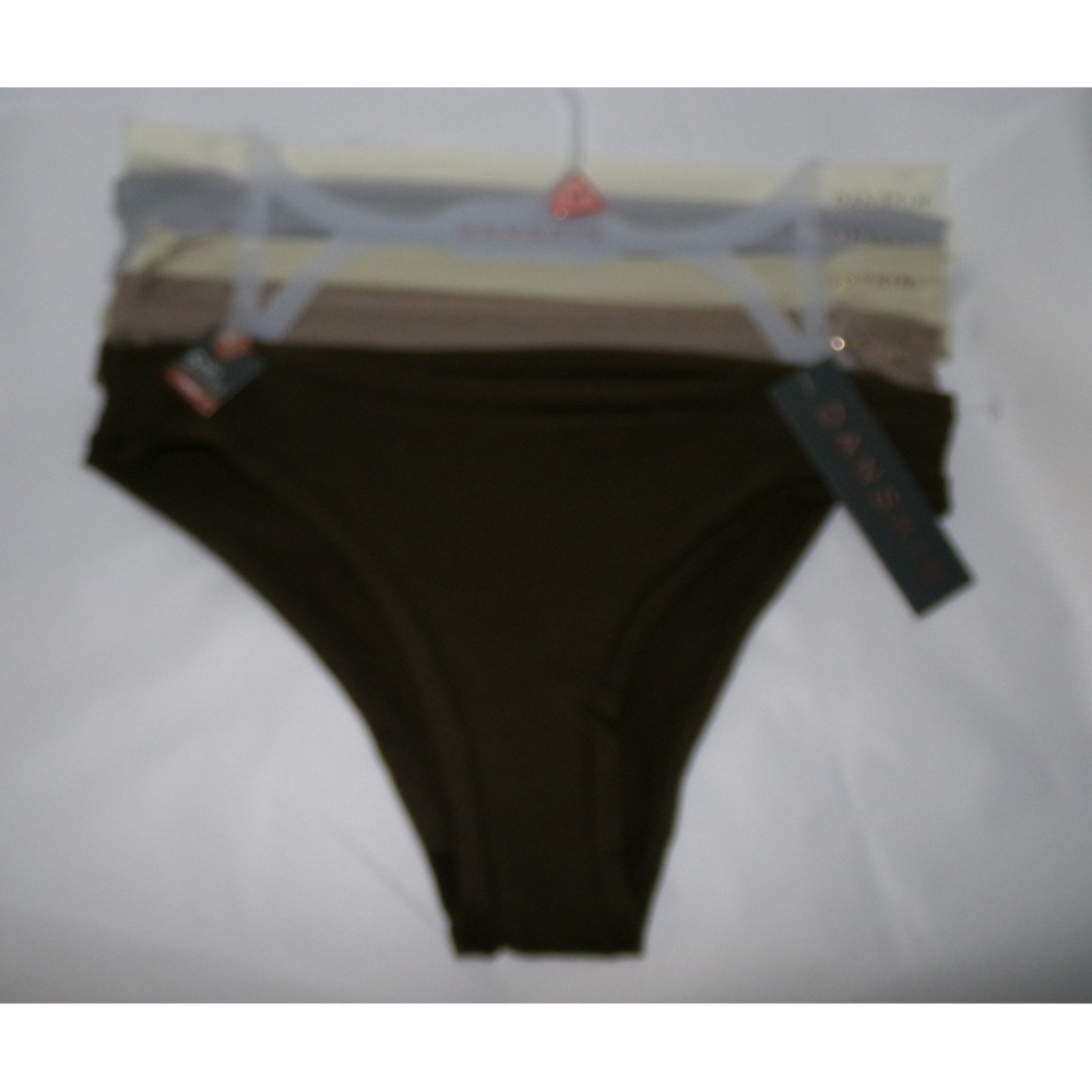 Danskin Now Womens 5 Pack Seamless Hi-Cut CHEEKY Panties Neutral Tones Medium